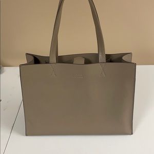 Banana Republic grey leather tote bag